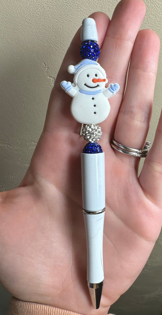 Blue Snowman White Pen - RTS