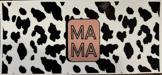 Black and White Print Mama Decal