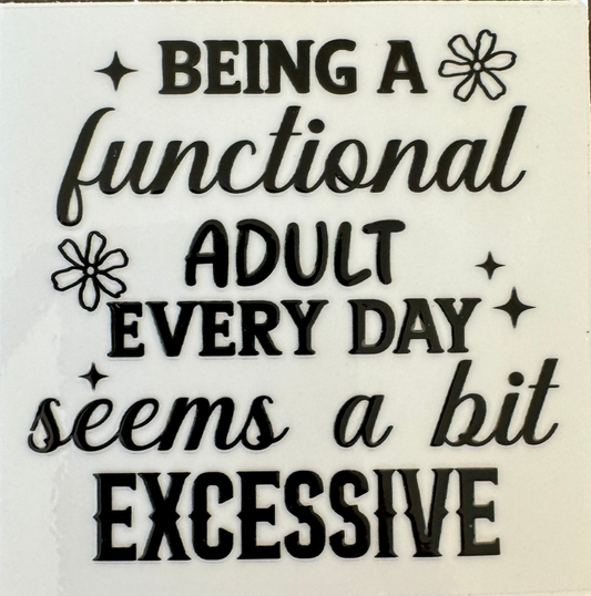 Functional adult decal