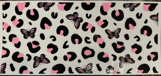 Leopard and Butterflies Decal