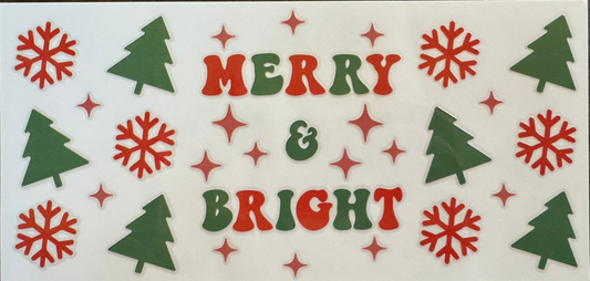 Merry and Bright 2 Decal