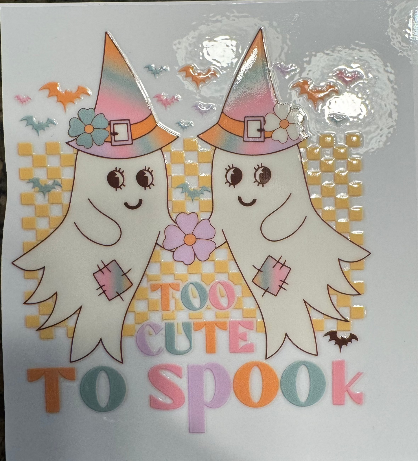 Too cute to spook decal